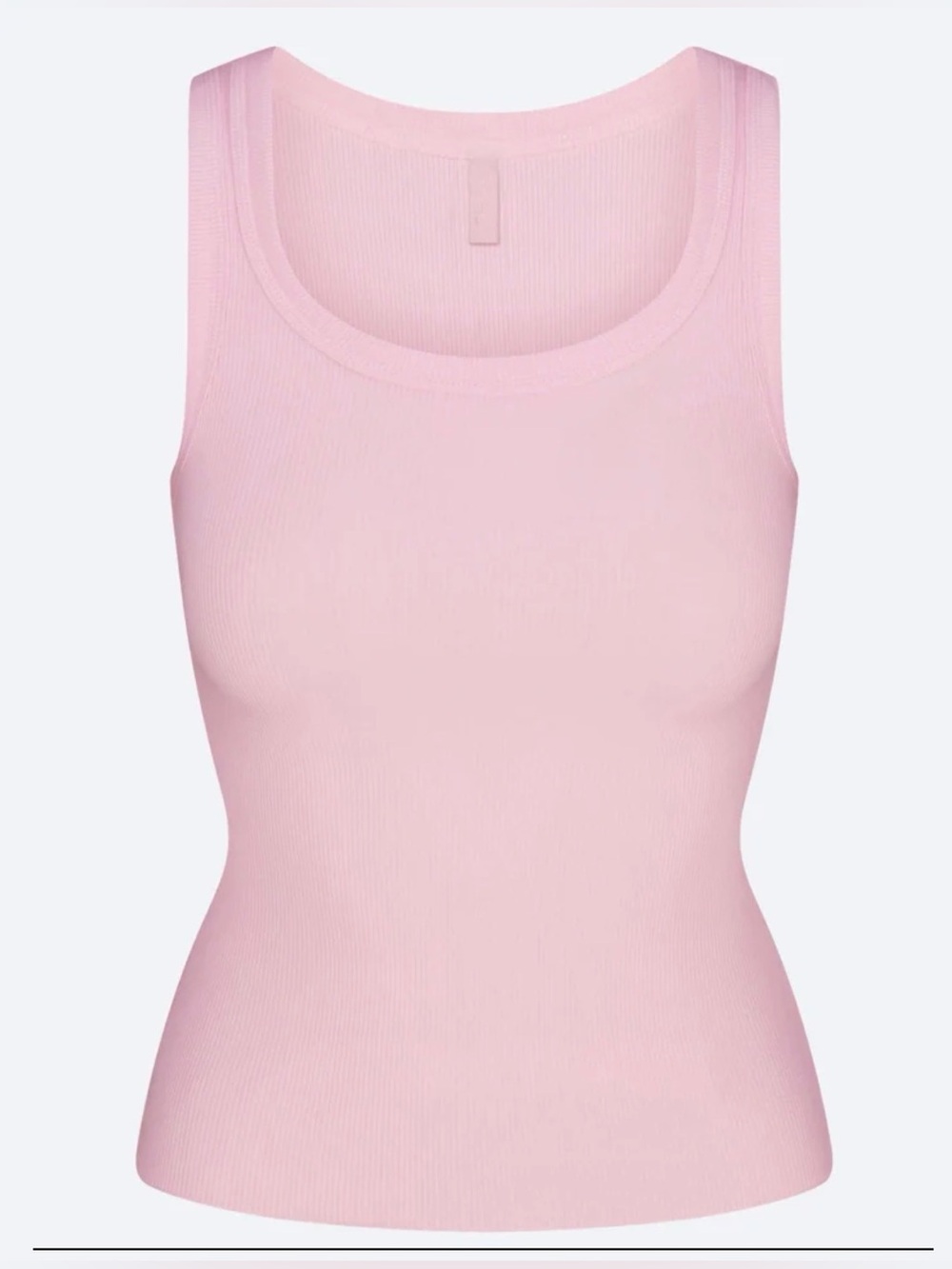 SKIMS COTTON RIB HIGH SCOOP TANK STYLE: SL-TNK-6094W CHERRY BLOSSOM SIZE: XS